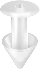 Cupule en plastique utilisée pour le rinçage des yeux