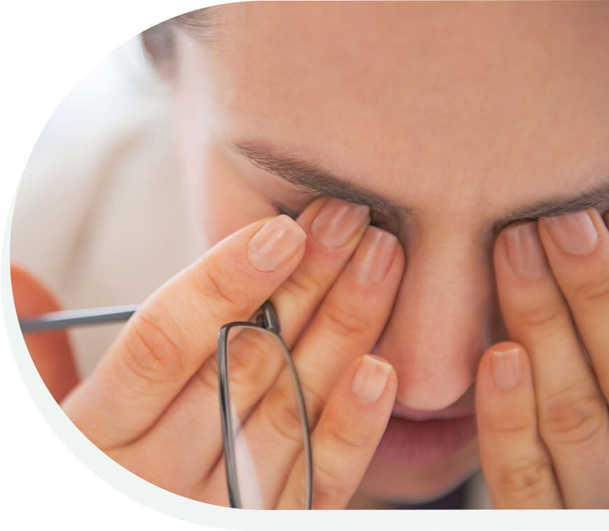 Inconfort visuel et irritation des yeux