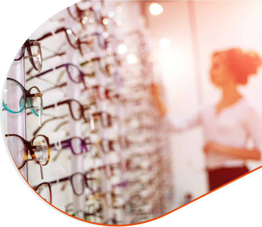 Clinique d'optométriste avec vaste sélection de lunettes
